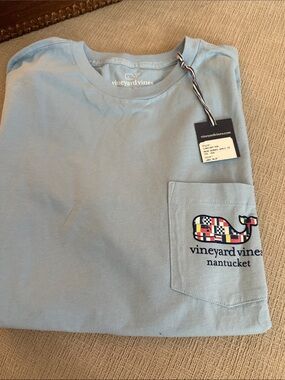 Vineyard Vines Blue Whale Nantucket Pocket Tee NWT